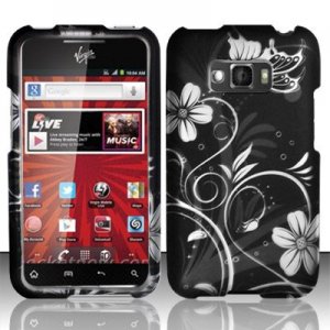 Hard Plastic Rubberized Design Case for LG Optimus Elite (Sprint/Virgin Mobile) â Midnight Garden