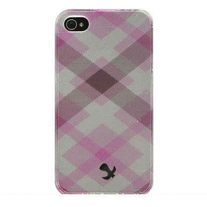 Hard Plastic Design Case For Apple iPhone 4G - Pink Pastel Checker