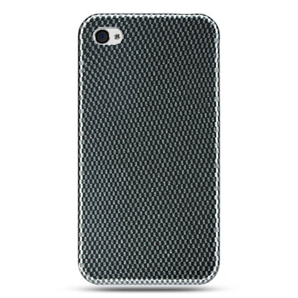 Hard Plastic Design Case For Apple iPhone 4G - Carbon Fiber