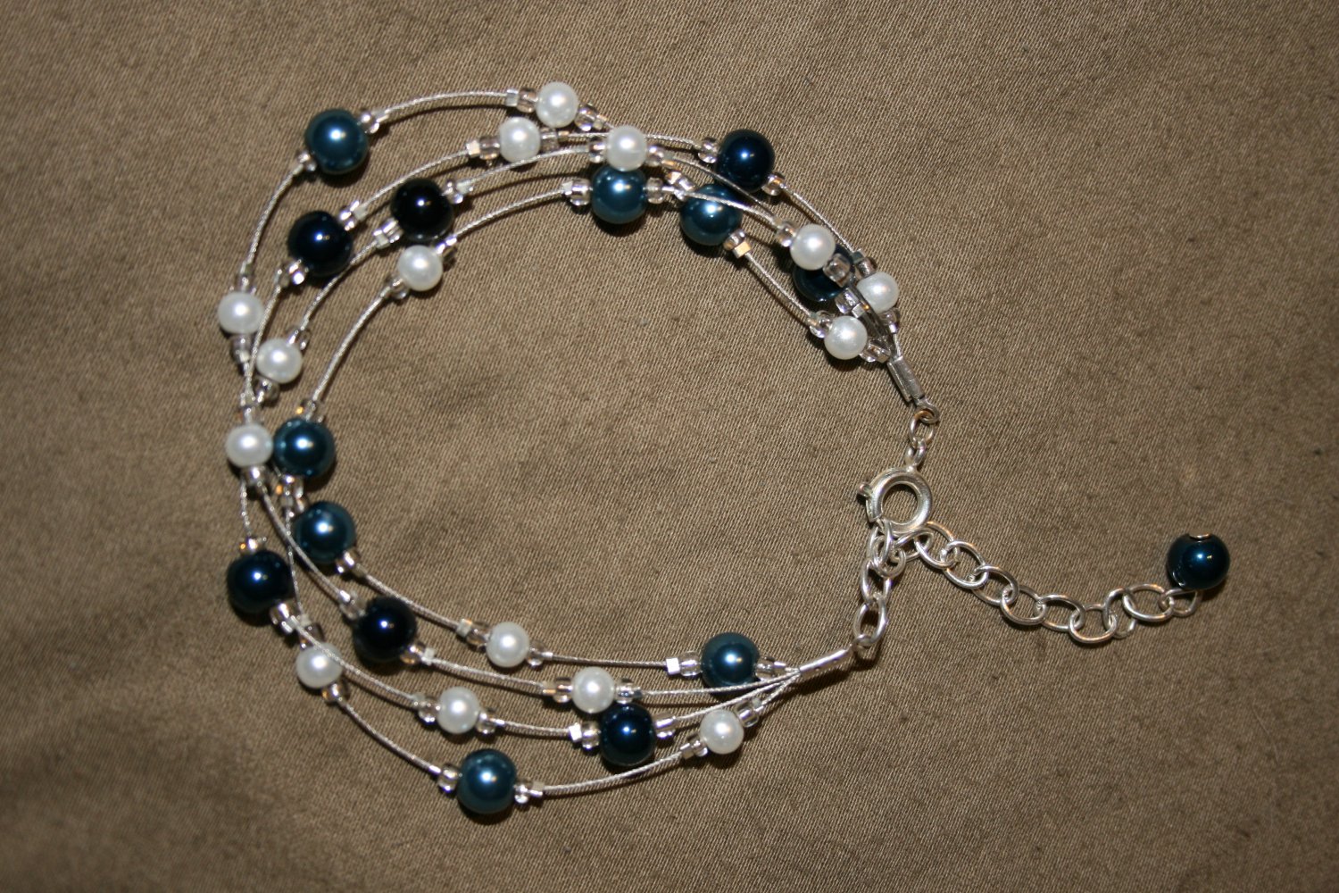 Blue Bauble Pearl Bracelet