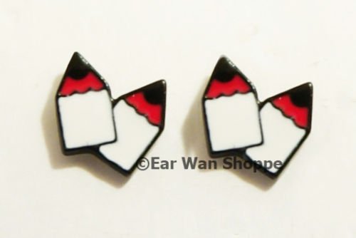 Kitsch Colour Pencil/Pen/Crayon Stud Rock Earrings