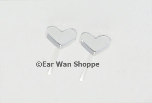 Kitsch Korean Silver Heart Love Resin Stud Earrings