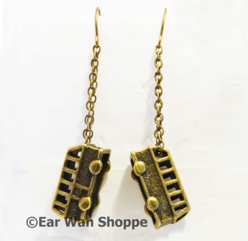 ♥ Handmade Brass Korean Bus/Car Retro Drop Earrings♥