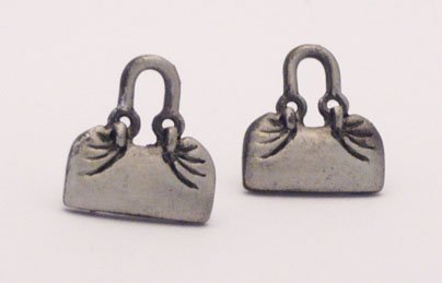 Korean Style Silver Handbag/Clutch Stud Earrings