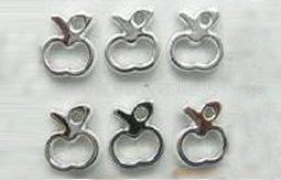 Silver Apple Fruit Resin Hypo Stud Earrings