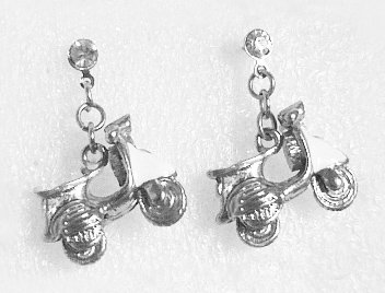 Korean Inspired Colourful Motor Bike Rock Ear rings