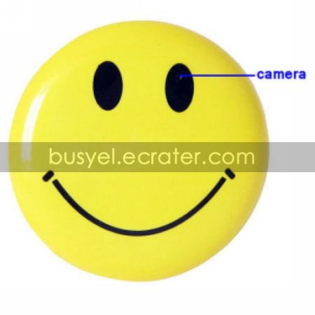 Brooch Smile Face Pin Mini Digital Video Recorder Voice RecorderHidden Camera (TRA616)