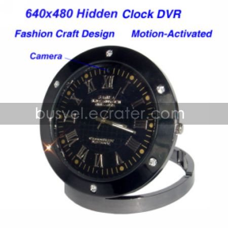 640480 Clock Style Digital Video Recorder, Motion-Activated, Hidden Pinhole Color Camera(QW113)