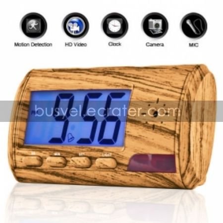 Digital Clock with Hidden HD Camera