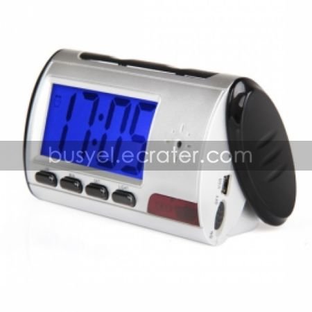 Digital Talking Clock with Hidden Security Camera + Motion Sensor