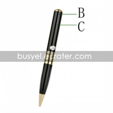640x480 Video Spy Pen Camera Camcorder with TF Card Slot Black(ABC003)