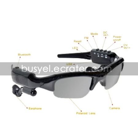 8GB Sunglasses Camera DVR Video Recorder FM Radio Bluetooth MP3 (DCE161)