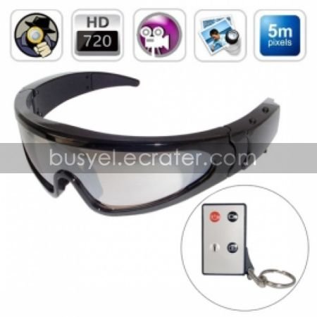 720P HD Spy Sport Glasses Digital Video Recorder with Remote Control, Hidden Pinhole Camera
