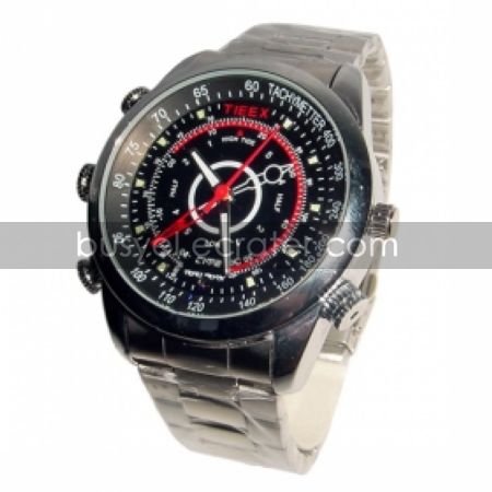 640x480 Waterproof Stainless Steel Sport Watch Digital Video Recorder with 4G Memory Hidden Camera