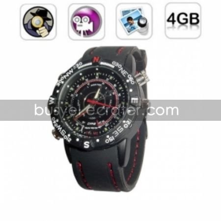 Waterproof Sport Watch Digital Video Recorder with Digital Voice Recorder, 4G MemoryHidden Camera