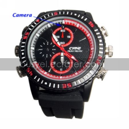 Waterproof Sport Watch with Hidden HD Camera + Motion Sensor