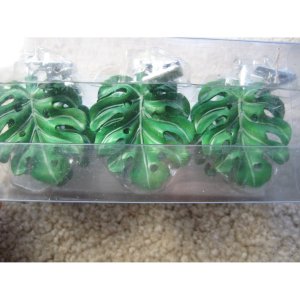Hawaiian Tropical Tablecloth Weights, Monstera Plant, Set of 6