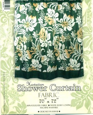 Hawaiian Tropical Fabric Shower Curtain (Hibiscuss Flower)
