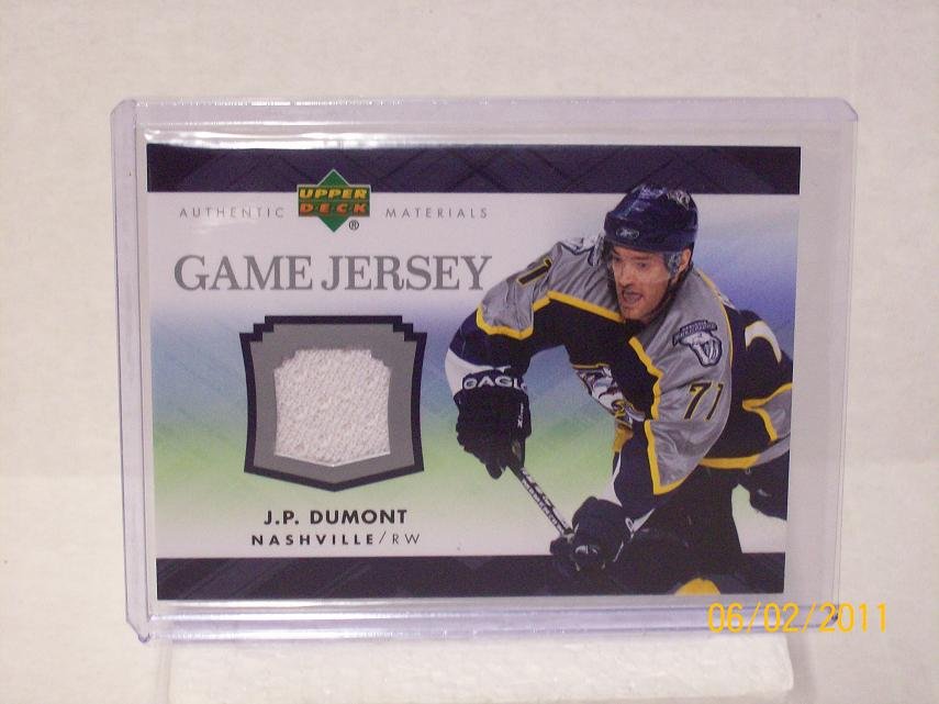 2007-08 Upper Deck Hockey Series 1 - Game Jersey #J-JD - J.P. Dumont