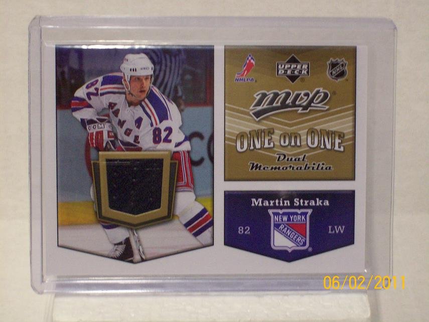2007-08 UD MVP Hockey - One on One Dual Memorabilia #OO-NY - Martin Straka / Miroslav Satan