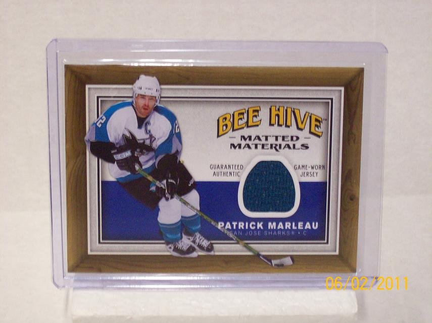 2006-07 UD Bee Hive Hockey - Matted Materials #MM-PM - Patrick Marleau