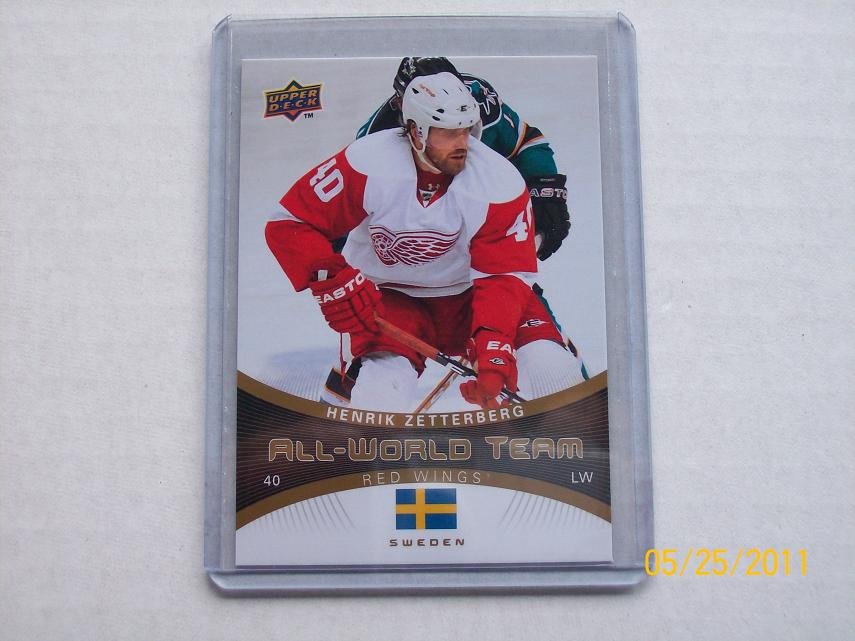 2010-11 Upper Deck Hockey Series 1 - All-World Team #AW-15 - Henrik Zetterberg