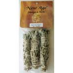 White Sage smudge stick 3pk 3" - RS3WS