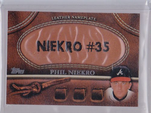 2011 Topps Series 2 Leather Nameplate PHIL NIEKRO HOF