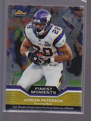 2011 Topps Finest ADRIAN PETERSON Moments SP VIKINGS *stk0483