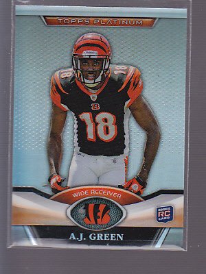 A.J. Green 2011 Topps Platinum Rookie Card #13 Cincinnati *stk0472