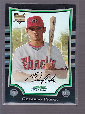2009 Bowman Chrome Refractor GERARDO PARRA #129 *stk0444