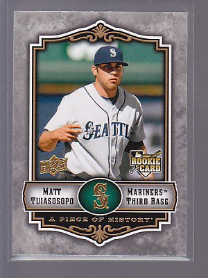 2009 Upper Deck A Piece of History ROOKIE #135 MATT TUIASOSOPO *stk0157