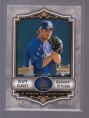 2009 Upper Deck A Piece of History ROOKIE #114 SCOTT ELBERT *stk0155