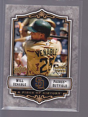 2009 Upper Deck A Piece of History ROOKIE #136 WILL VENABLE *stk0153