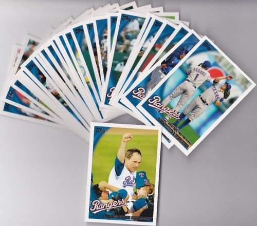 Champs ?? TEXAS RANGERS 27 Card team set 2010 TOPPS Series 1 & 2