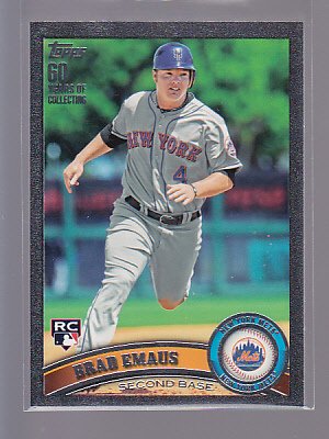 2011 TOPPS 2 Black #ed 14/60 Brad EMAUS #427 ROOKIE