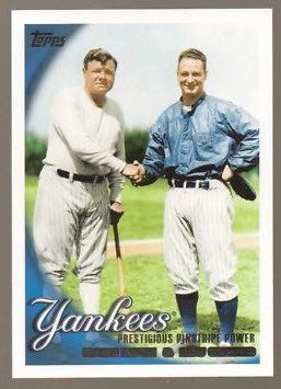 New York YANKEES 2010 Topps series 2 = 10 card team set ,Ruth,Jeter,Gehrig,Cano