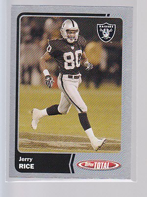 Very Rare 2003 Topps Total Silver #155 Jerry RICE (stk#ft52)