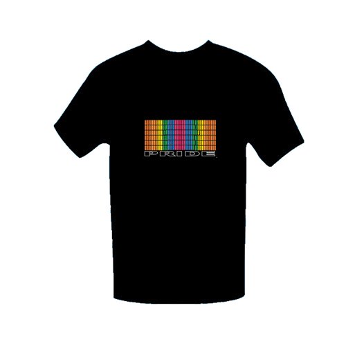 (PRIDE) LED SOUND RESPONSIVE SHIRTS-SIZE MENS LARGE