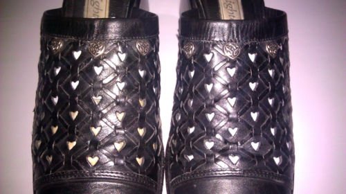 Brighton "Fanny" Black Leather Mules Size 8M