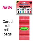 420 RED Dog Waste Bags - Cored Refills