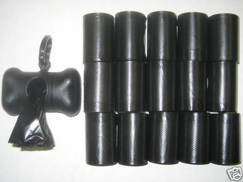 612 Black Dog Waste Bags - Coreless Refills + Free Dispenser
