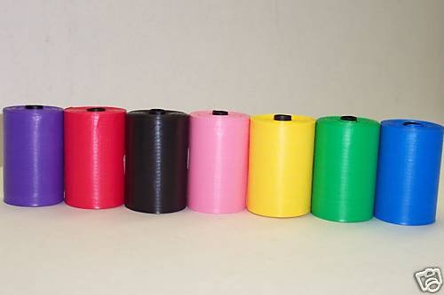 119 Rainbow Dog Waste Bags - Cored Refills