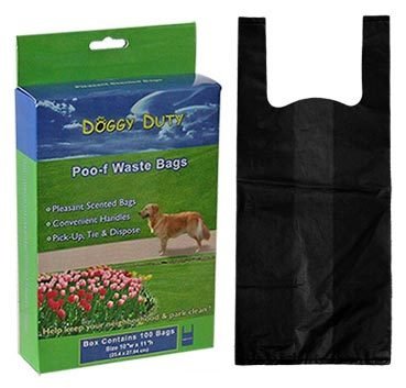 500 Black Waste Bags w/Handles