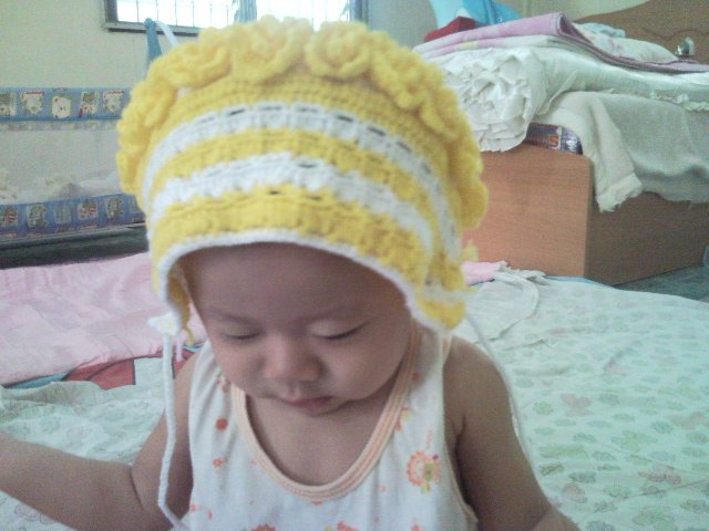 Vintage Crochet Hat (Headkerchief) for Little Girl