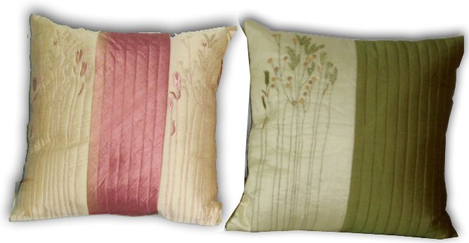 DECORATIVE PILLOW COVER SET OF 2PC OF PURE SILK