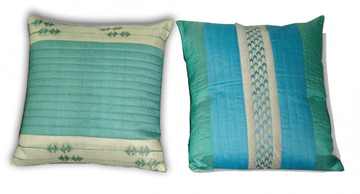 SET OF 2 PC DECOARTIVE PILLOW COVER OF SILK