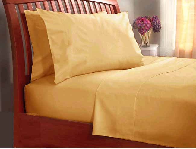 300 TC Sheet set 100% pure Cotton Solid Full Gold