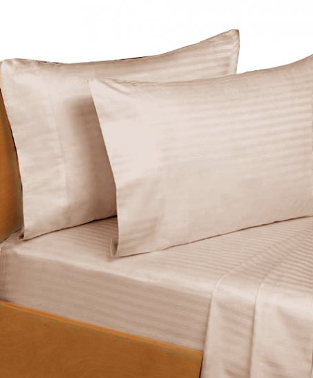 600 TC Sheet set 100% Egyptian Cotton Stripe King Linen
