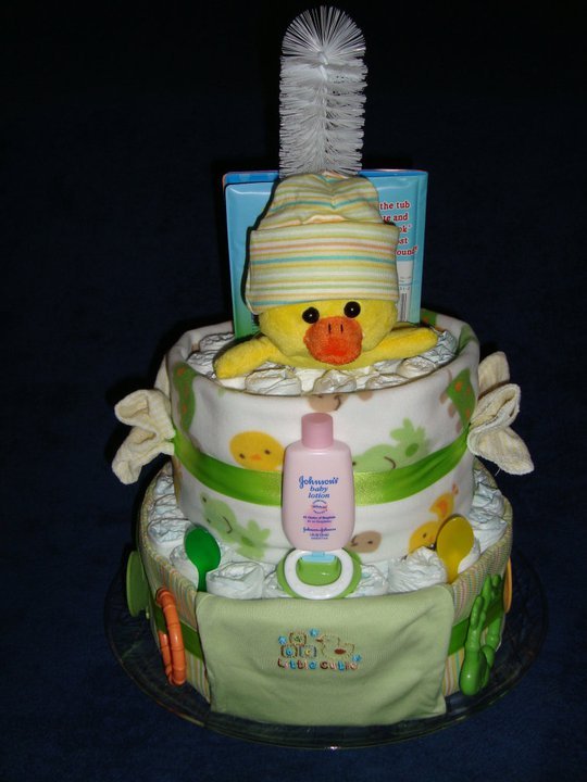 SOLD - Dee Duck Diaper Cake